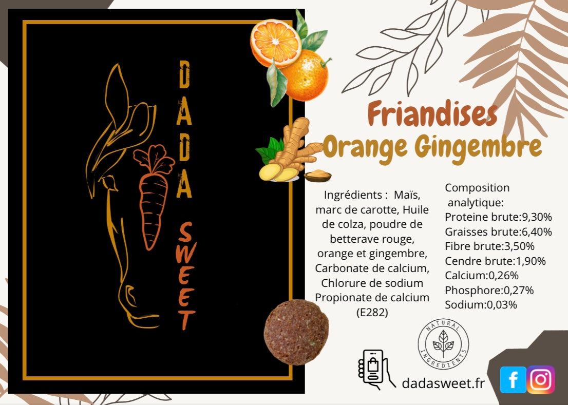 Friandises ronde  Orange Gingembre 1L