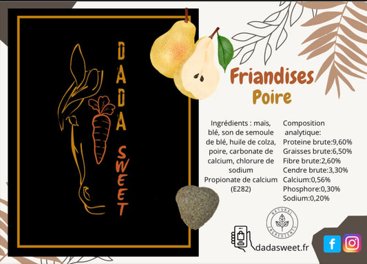 Friandises cœur poire